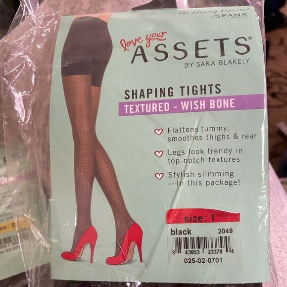 ASSETS by Sara Blakely Black Shaping Tights - Picture 1 of 4